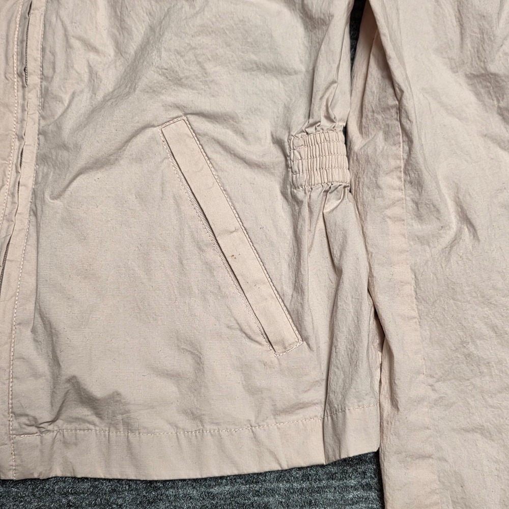Nine West Hooded Windbreaker Full Zip Jacket Women's Size Medium Pink Cotton - Picture 6 of 7